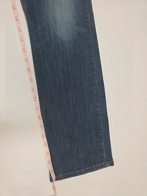 Levi's 627 Straight Fit Jeans W28 L34 Women's Blue Stretch Denim