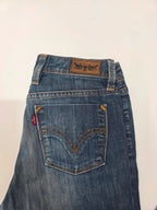 Levi's 627 Straight Fit Jeans W28 L34 Women's Blue Stretch Denim