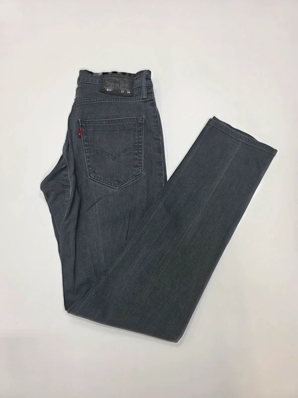 Levi's 511 Slim Fit Grey Jeans W30 L33 Charcoal Denim
