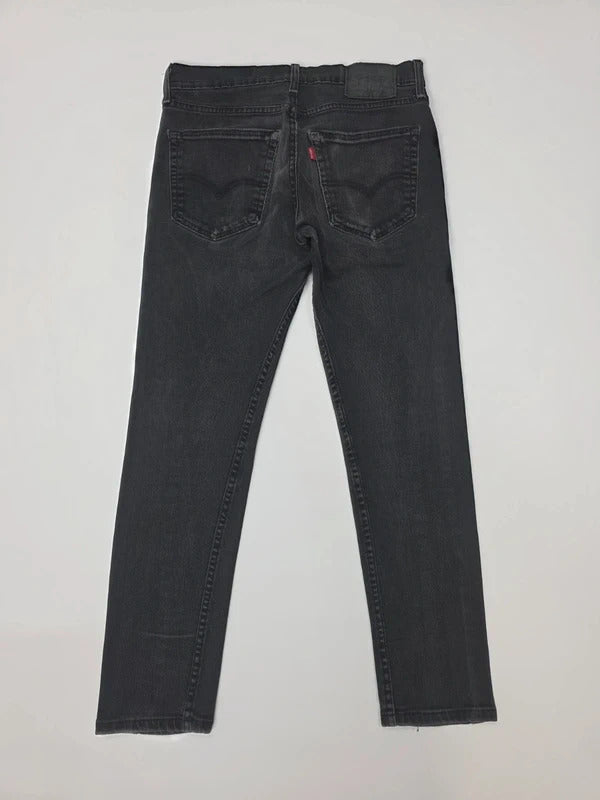 Levi's 512 Slim Taper Jeans Black Denim W31 L27 Men's