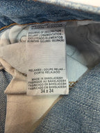 Levi Strauss Signature Relaxed Fit Jeans W34 L34 Blue Denim Men's 100% Cotton