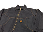 Vintage Style Carhartt Detroit Jacket: Black wash Canvas Workwear Coat