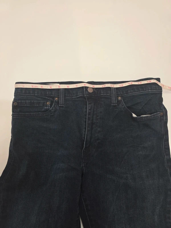 Levi's 511 Slim Fit Jeans W34 L34 Dark Wash Blue Denim Men's Made In Egypt