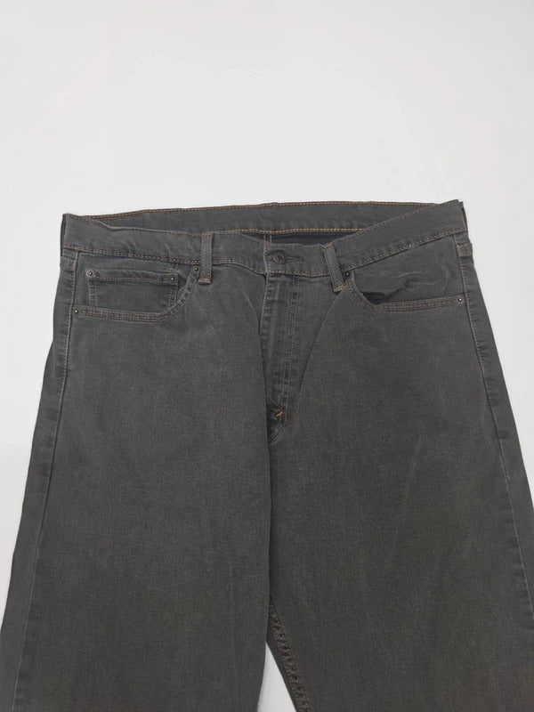 Levi's 505 Regular Fit Straight Leg Grey Jeans W38 L34 Denim