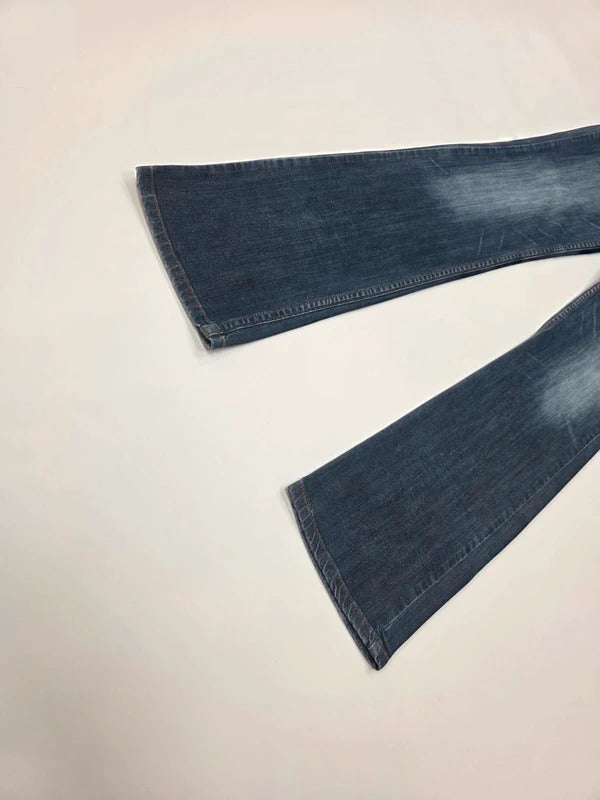 Levi's 627 Straight Fit Jeans W28 L34 Women's Blue Stretch Denim
