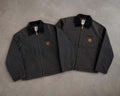 Vintage Style Carhartt Detroit Jacket: Faded Stone wash Canvas Workwear Coat