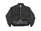 Vintage Style Carhartt Detroit Jacket: Black wash Canvas Workwear Coat