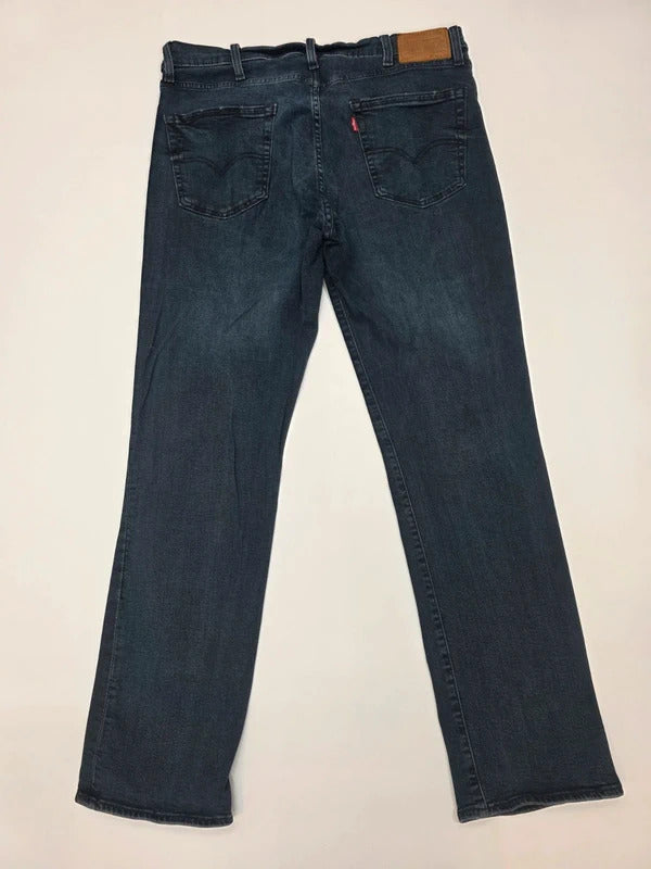 Levi's 511 Slim Fit Jeans W38 L32 Dark Blue Denim Men's Straight Leg