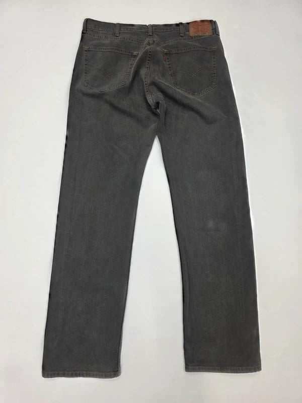 Levi's 505 Regular Fit Straight Leg Grey Jeans W38 L34 Denim