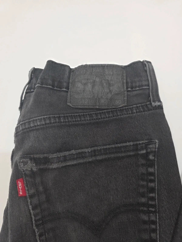 Levi's 512 Slim Taper Jeans Black Denim W31 L27 Men's