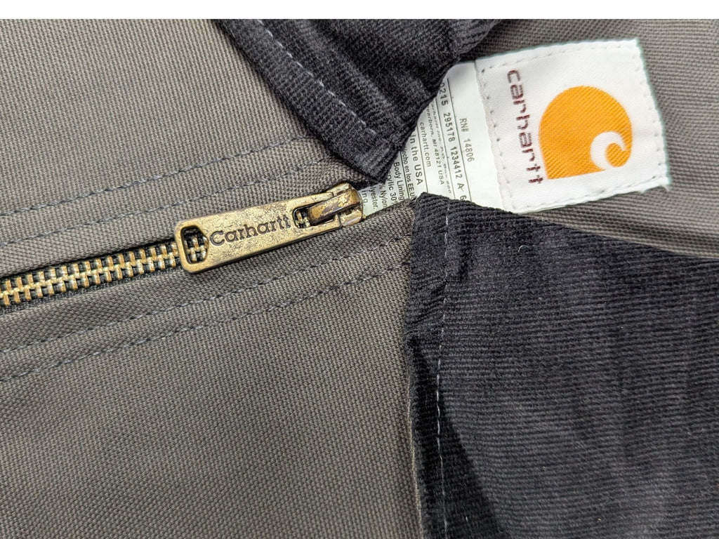 Vintage Style Carhartt Detroit Jacket: Faded Stone wash Canvas Workwear Coat