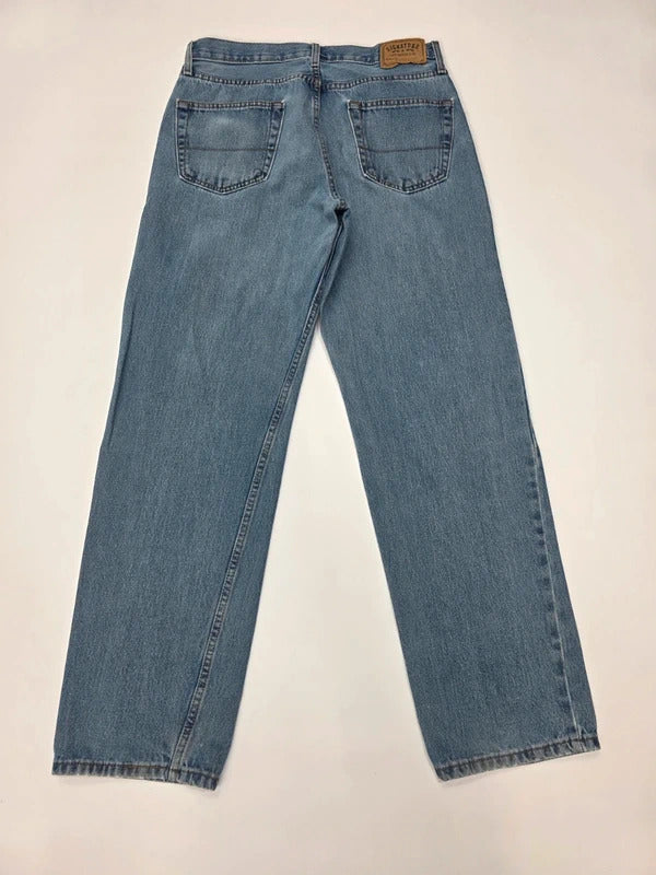 Levi Strauss Signature Relaxed Fit Jeans W34 L34 Blue Denim Men's 100% Cotton