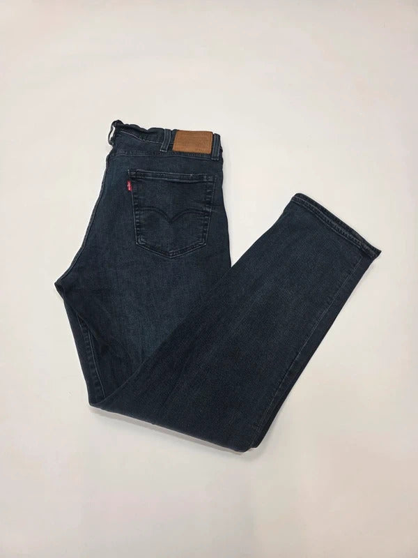 Levi's 511 Slim Fit Jeans W38 L32 Dark Blue Denim Men's Straight Leg