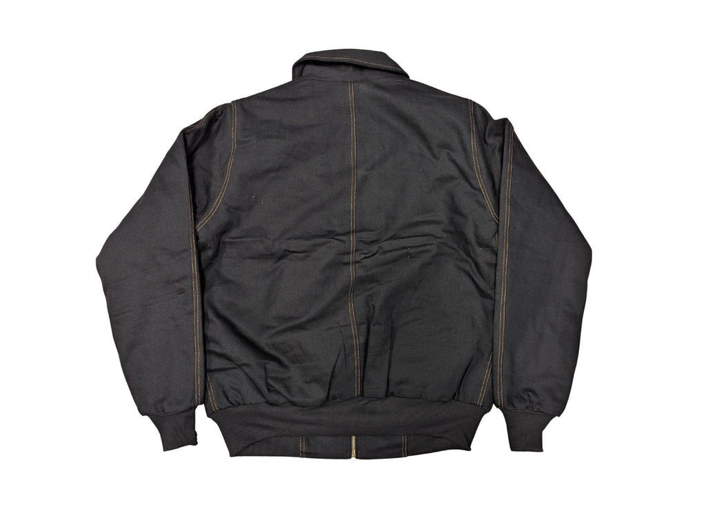 Vintage Style Carhartt Detroit Jacket: Black wash Canvas Workwear Coat