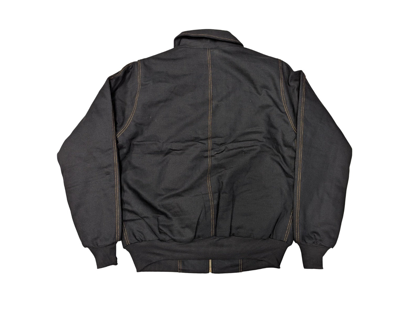 Vintage Style Carhartt Detroit Jacket: Black wash Canvas Workwear Coat